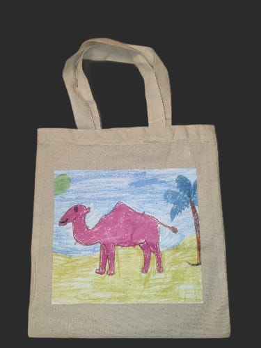 Chill Camel in the Desert Cotton Tote Bag πͺπ