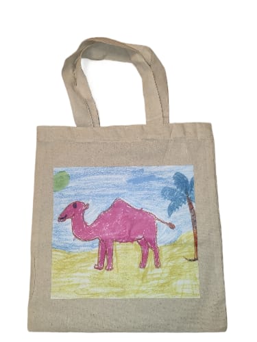 Chill Camel in the Desert Cotton Tote Bag πͺπ