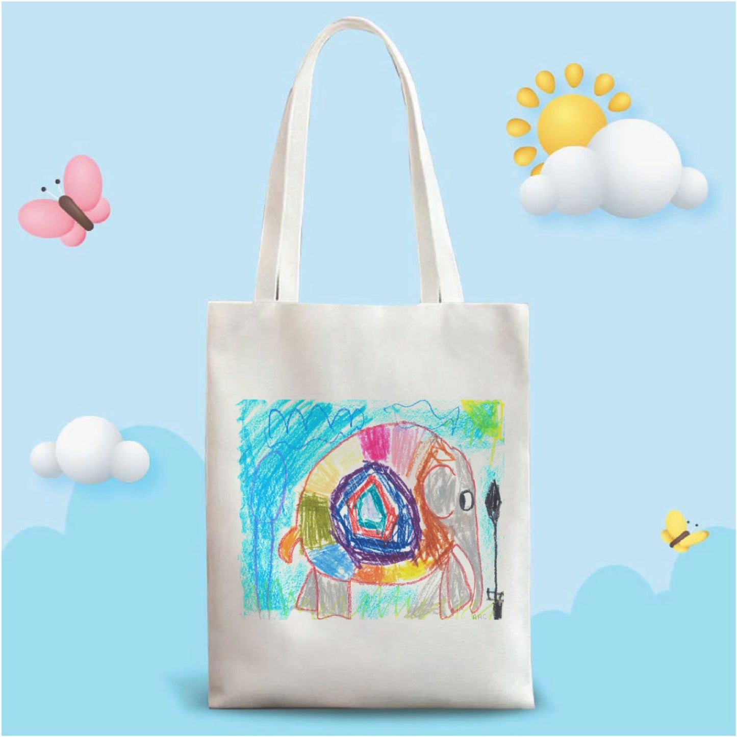 Elmer Elephant Tote Bag